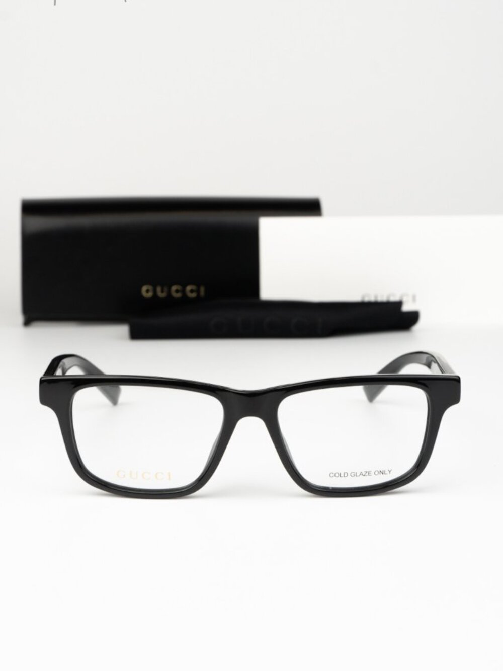 Gucci Men Eyeglasses Black Demo Rectangle GG1987O 001 NEW AUTHENTIC